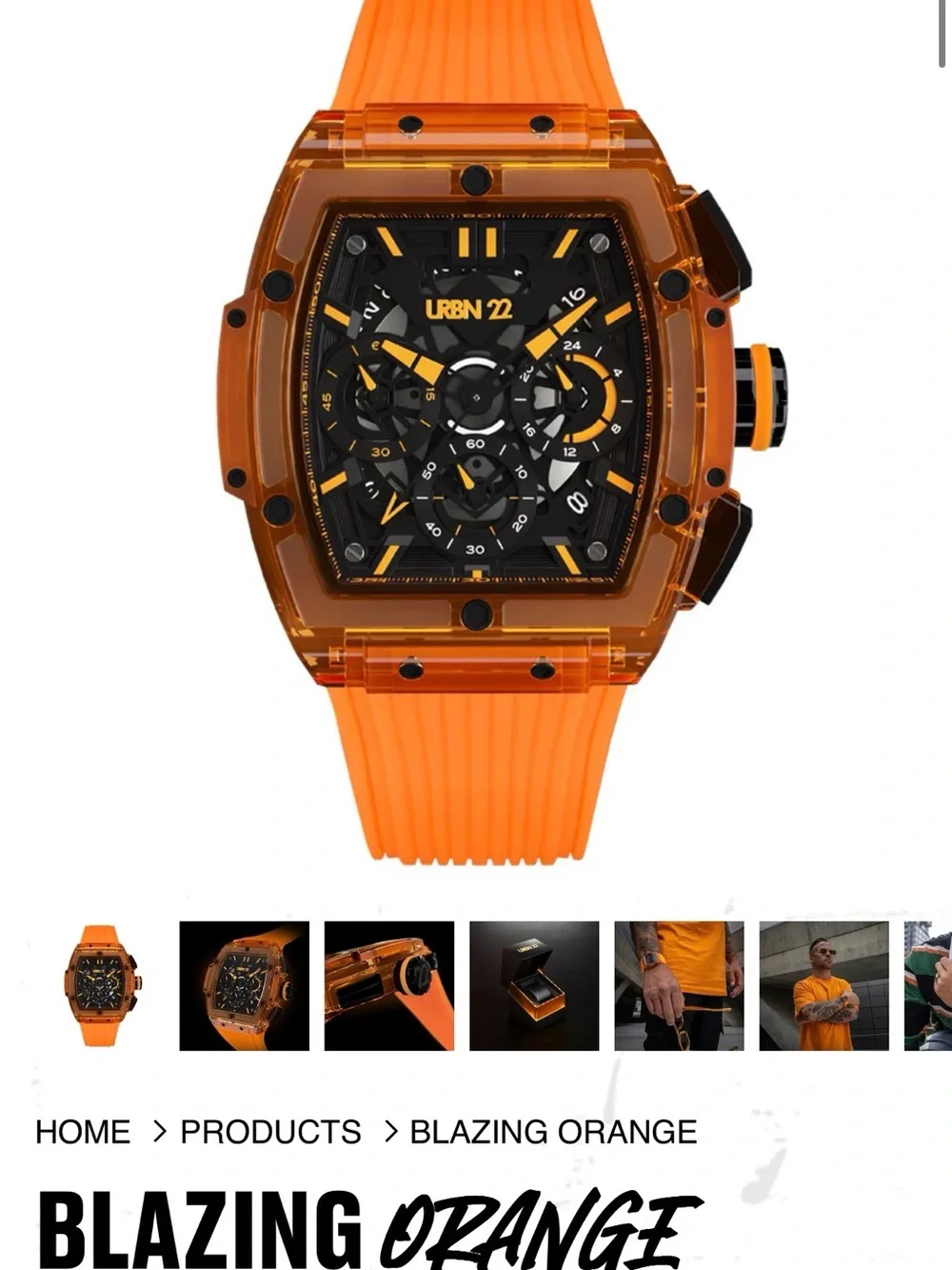 URBN 22 Nitro Blazing Orange Chronograph Watch